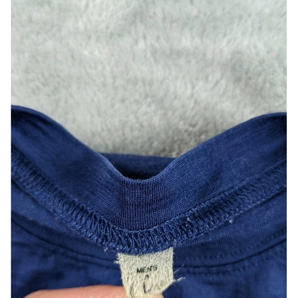 Smartwool Shirt Mens Large Blue Merino Wool Base Layer Long Sleeve Casual READ - Picture 10 of 13